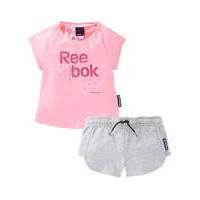 reebok girls t shirt and shorts set