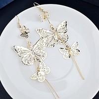 Retro Earrings Ear Pendants Eardrop Long Multi Hollowed-Out Butterfly Style Wedding Decoration