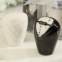 Recipient Gifts Wedding Dress and Tuxedo Salt and Pepper Shakers Wedding Favors