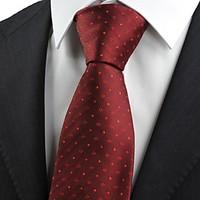 red checked scarlet burgundy pattern classic men tie necktie wedding g ...