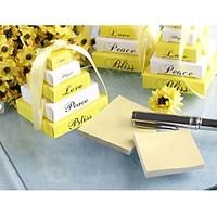Recipient Gifts Lemon yellow memo notepad Wedding Favors, Bridal Shower Favors, Bridesmaids Door Gifts