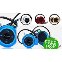 Red Sporty Hi-Stereo Wireless Bluetooth Headphones