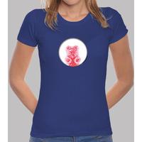 red bear hole. girl t-shirt tight blue