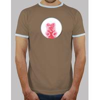 red bear hole retro shirt guy chocolate