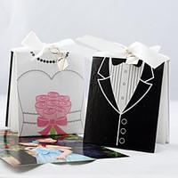 Recipient Gifts - 1 Piece/Set, Bride Wedding Dress and Groom Tuxedo Photo Album Favors with charm Wedding Presents