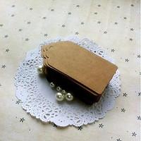 rectangle brown paper tag with decorative border set of 100