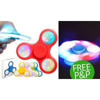 Red LED Light Hand Fidget Spinner - FREE P&P