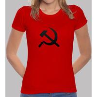 red hammer and sickle shirt girl