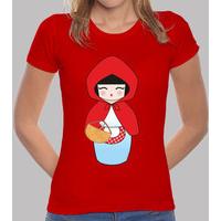 red riding hood red shirt kokeshi