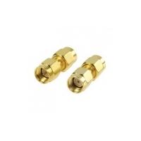 Reverse polarity SMA male - SMA male Gold adapter