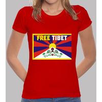 red shirt woman - free tibet