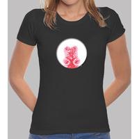 red bear hole girl t shirt black colored