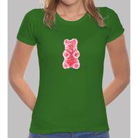 red bear girl t shirt green