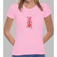 red bear. girl t-shirt pink