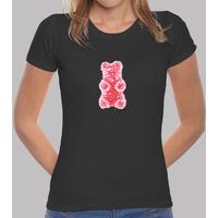 red bear girl t shirt black colored