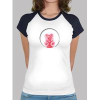 red bear hole girl t shirt navy blue baseball