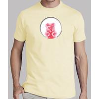 red bear hole shirt guy cream