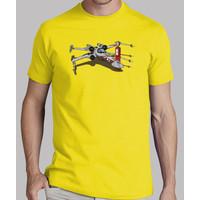 refueling please yellow t shirt man