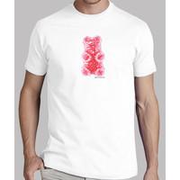 red bear. retro shirt boy white-blue