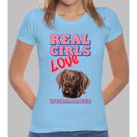 real girls love weimaraner