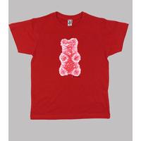 red bear medium. child red shirt