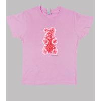 red bear medium child pink shirt