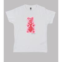 red bear medium. child white shirt