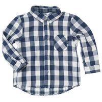 reversible checked baby shirt blue quality kids boys girls