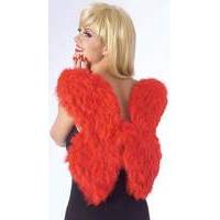 Red Feather Angel Fairy Wings Fancy Dress Costume