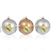 real madrid christmas baubles 3 pack