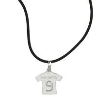 Real Madrid Benzema 9 Shirt Pendant - Sterling Silver