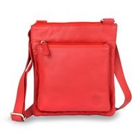 Red Leather Cross Body Bag Large