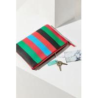 Red Striped Pouch, RED