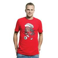 Reggae Football T-Shirt // Red 100% cotton