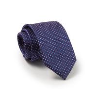 red white navy dash spot slim silk tie savile row