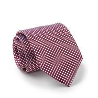 Red Navy White Multi Spot Silk Tie - Savile Row