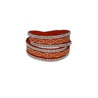 Red Silver & Gold Studded Wrap Around Bracelet