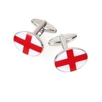 red white st george cross patriotic flag cufflink