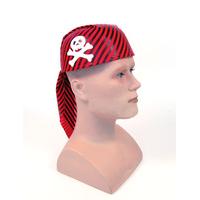 Red Black Pirate Skull Bandana