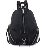 Rebecca Minkoff model Medium Julian black tumbled leather backpack women\'s Backpack in black