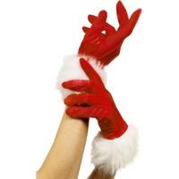 Red Ladies Santa Gloves