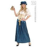 Renaissance Tavern Wench Costume Medium For Medieval Middle Ages Fancy Dress