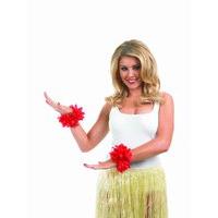 Red Hawaiian Lei Wrist Garlands