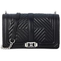 rebecca minkoff crossbody bag in black quilted leather womens shoulder ...