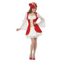 red white ladies pirate woman costume