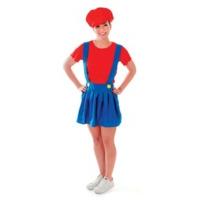 Red & Blue Ladies Plumber Lady Costume