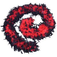 red black feather boa