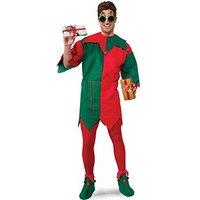 Red & Green Men\'s Elf Tunic Costume