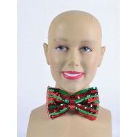Red & Green Sequin Bow Tie