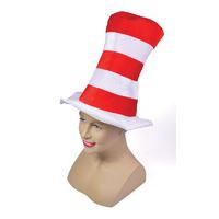 red white childrens striped top hat